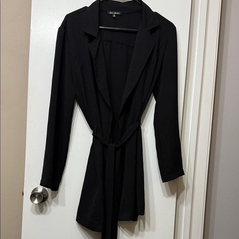 Love Maven Black Open Front Jacket
